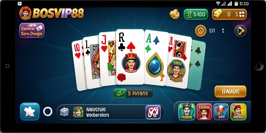 Screenshot utama BOSVIP88 dengan gameplay Domino yang seru.