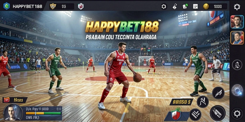 Tampilan gameplay menarik dari aplikasi HAPPYBET188 yang menonjolkan keahlian olahraga.