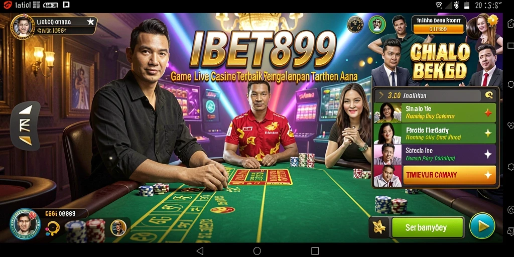 Tampilan gameplay Live Casino yang mendebarkan di IBET899.
