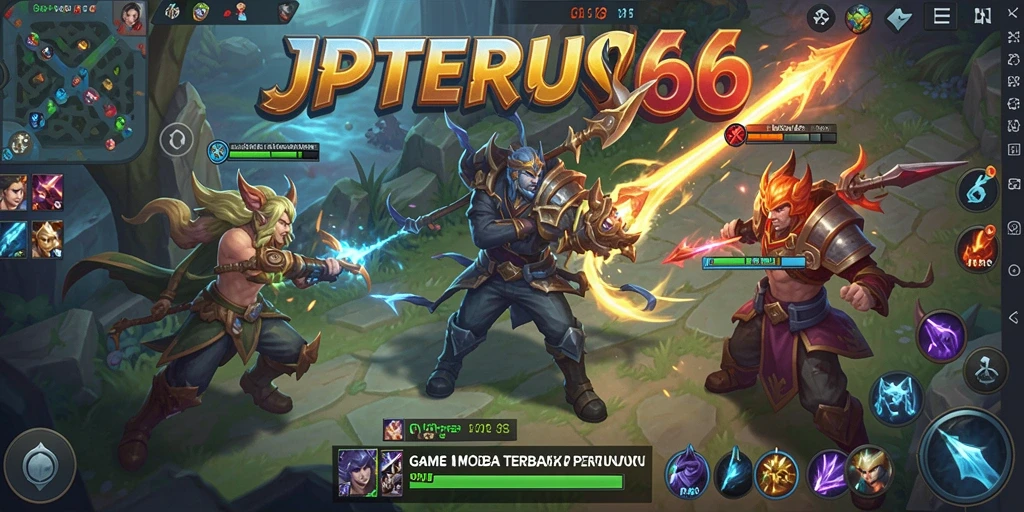 Tampilan seru gameplay JPTERUS66 dalam aksi MOBA.