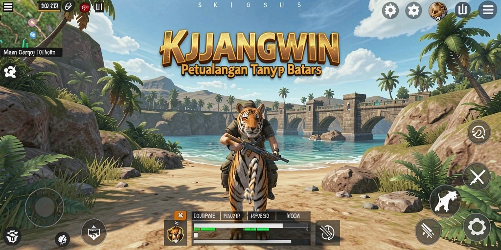 Screenshot dari gameplay KIJANGWIN yang menghadirkan dunia terbuka yang memukau.