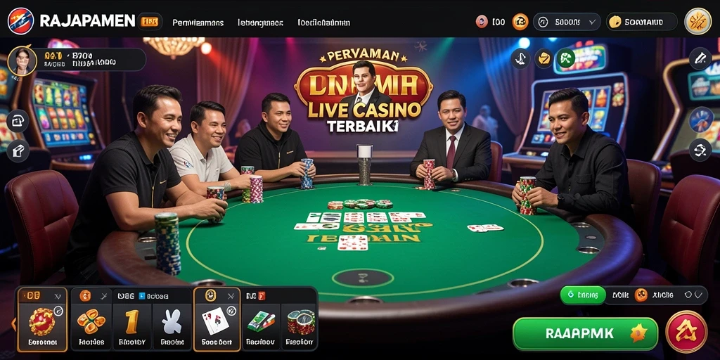 Tampilan gameplay Live Casino RAJAPAMEN yang mendebarkan.