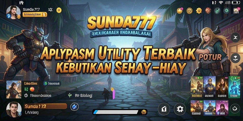 Tampilan utama SUNDA777 dengan fitur-fitur Utility yang bermanfaat.