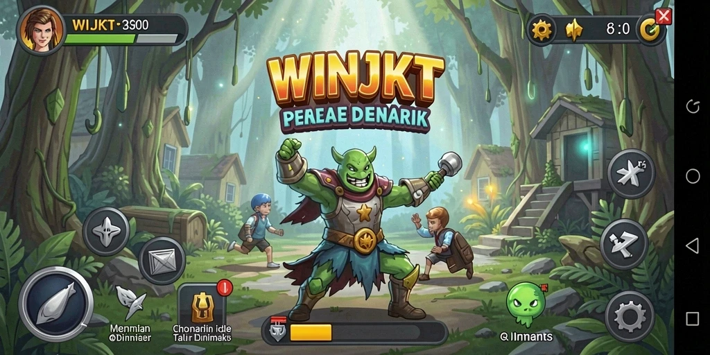 Tampilan gameplay WINJKT yang menawan dan penuh warna.