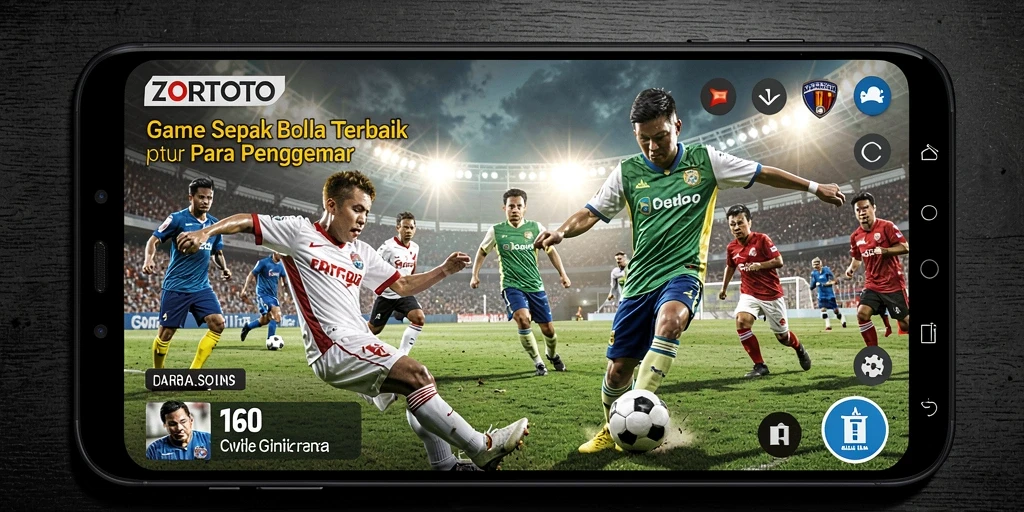 Gameplay ZORTOTO yang menegangkan dan realistis dalam sepak bola.