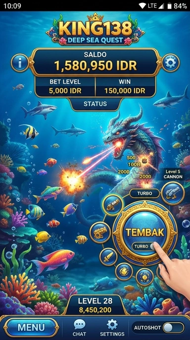 Antarmuka pengguna king138 yang sederhana dan jelas.